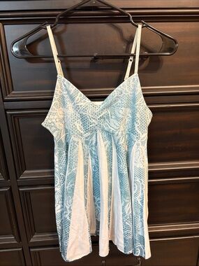 Mudd Light Blue Tank Top with Dark Teal Logo
